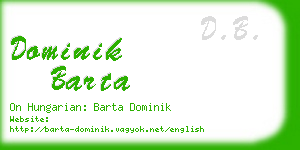 dominik barta business card